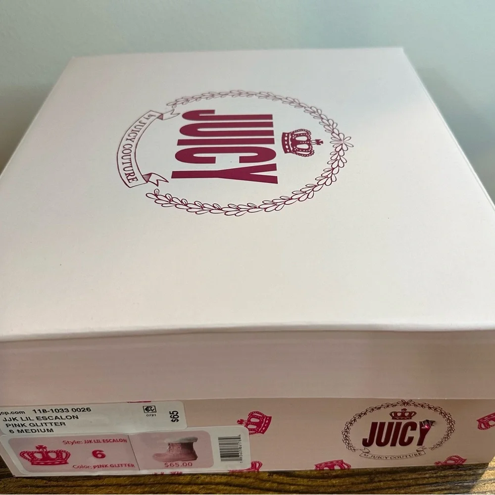 Juicy Couture JJK LIL ESCALON Pink Glitter Boots. NWT/box various toddler sizes